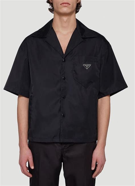 prada black shirt|prada cettire men's shirt.